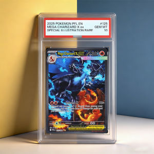 Keeppley | DIY PTCG Rating Card Single Card 2025 PFL EN MEGA CHARIZARD X Ex SPECIAL ILLUSTRATION RARE GEM MT10 Hobby Collection Flash Card