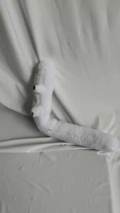 White Brushbug Stuffed Plush Doll Witch Hat Atelier Bendable Long Body Soft Fluffy Toy for Fans Home Decor Gift
