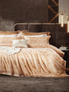 FUANNA (富安娜) | Luxurious Pink Jacquard Cotton Bedding Set