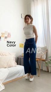 Celana Kulot Panjang Jeans Wanita - Celana Wanita Kulot Panjang - Celana Kulot Denim Wanita