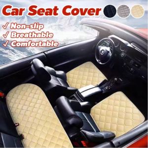 3Pcs Car Seat Cover Plush Non-slip Breathable Comfortable Seat Cushion with Storage Bag Auto Interior Accessories