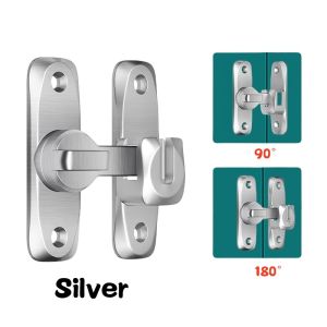 Heavy-Duty Flip-Up Door Latches 90/180 Degree Door Lock Home Security Sliding Door Latch Anti-theft Lock Zinc Alloy Doors Bolts