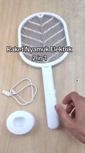 Raket Nyamuk Elektrik Charge Original Awet Murah Tahan Lama Usb 2in1 Standing perangkap nyamuk