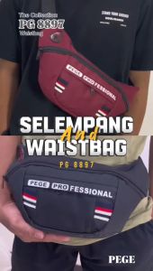 Tas Selempang Waistbag PEGE Slempang Bahu Pria Model Simpel Keren Cocok Untuk Tempat Dompet HP Dan Dipakai Sehari Hari - PG 8897