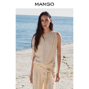 Mango | Drawstring Loose Thin Knit Womens Top