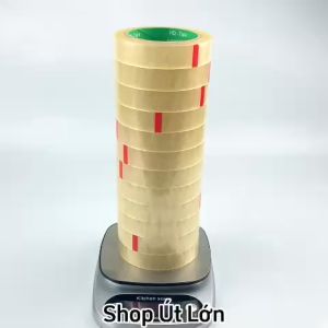 Băng keo trong rộng 2.4cm 100yard nặng 1kg lõi giấy 3mm 1 cây có 12 cuộn