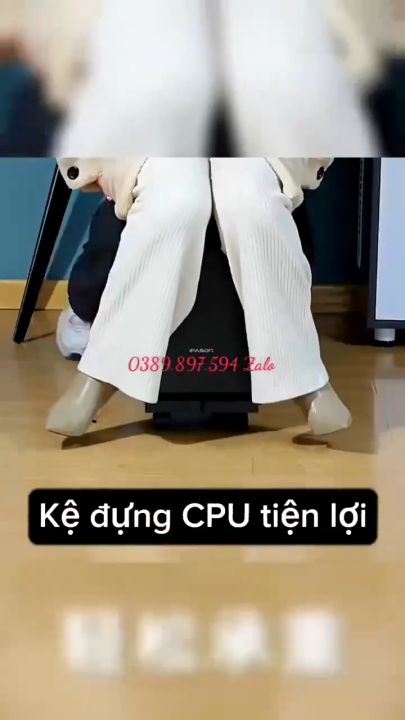 Kệ để cây máy tính, Giá đỡ Case PC di động, Có thể điều chỉnh độ rộng, tiện lợi