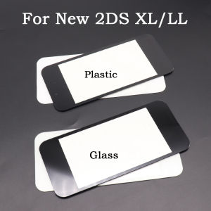 1Pcs Black White Replacement Plastic&Glass Top Upper Screen Protector Front LCD Cover Lens For New 2DS XL LL 2DSLL 2DSXL