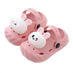 JIFANPAUL | Anti-Slip Summer Sandals for Kids Boys Girls 1 Year Old Baby Toddler Slippers Soft Comfortable Breathable Cute Rabbit Design Indoor Outdoor Use