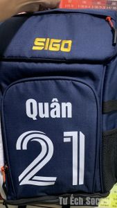 [IN ẤN MIỄN PHÍ] Balo thể thao SIGO ALLY đựng giày bóng đá tập gym du lịch vải karo chống thấm nước quai đeo mút chống gù khóa kéo kim loại