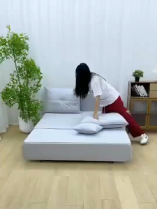Simple foldable sofa bed dual-purpose multifunctional living room home sofa small apartment retractable double bed with storage box