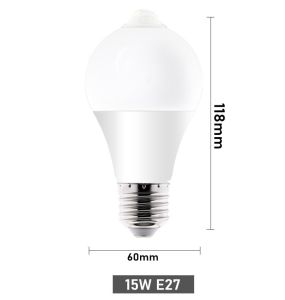 12W 15W 18W 20W LED Motion Sensor E27 LED Bulb LED lamp PIR Sensor Light Auto ON/OFF Night Light Home Parking Light White/Warm