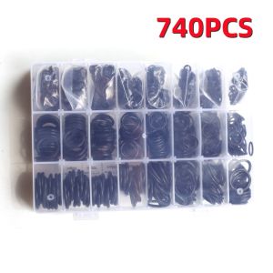 NBR 740/1200pcs NBR O-ring set nitrile rubber black O-ring oil-resistant wear-resistant and waterproof NBR ORing sealing