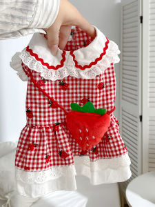 Princess Style Dog Dress Thin Cotton Material for Small Dogs Teddy Bichon Spring Summer Autumn Fashion Pet Clothes