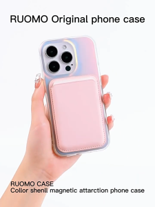 [✅SG Ready Stock] Leather Magnetic Wallet Card Holder Compatible For iPhone 16/15/14/13/12 Pro Max Mini 磁吸卡包