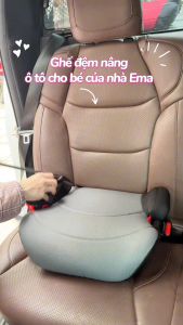 Ghế Booster Cho Trẻ Đi Ô Tô EMA - Đệm Nâng Xe Hơi ISOFIX Cao Cấp An Toàn Chuẩn Luật 2026