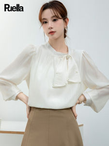 puella | French Styled Designer Chiffon Shirt with Collar and Unique Design