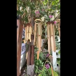 1 Piece Handmade Bamboo Wind Chime Ideal Choice for Summer Birthdays/Hotels/Homes/Bedrooms/Weddings/Outdoor Decorations and Gif