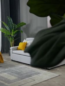 Giường Sofa Thông Minh Bọc Vải Lanh Mịn  Khung Sơn Tĩnh Điện Kèm Có Cổng USB Sạc Điện Thoại Đa Năng Nệm Bọt Biển Có Ngăn Chứa Đồ Tiện Dụng