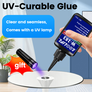 LOOLIFL 50ml W-183 High Strength Transparent UV Glue Clear UV Resin Transparent Crystal For Bond Glass Metal Acrylic Diy Craft