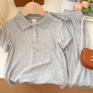 Setelan Anak Perempuan Baju Set Kaos Kerah Polo dan Celana Panjang MOANA