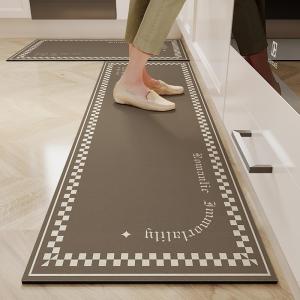 Kitchen Long Doormat Oil Water Absorption Slip-Resistant Easy-Clean