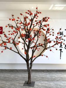 New Year Decorative Tree Wishing Tree Artificial Persimmon Tree Pomegranate Tree Money Tree Fake Persimmon New Chinese Style Home Shopping Mall
