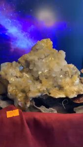 hốc ĐÁ THẠCH ANH  vàng Citrine quartz tự nhiên năng lượng tán sắc vũ trụ 450