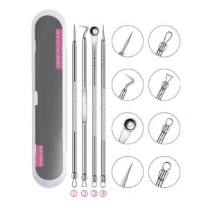 Pimple Remover Tool Set Stainless Steel Acne Needle Set Effective Blackhead Remover Acne Extractor