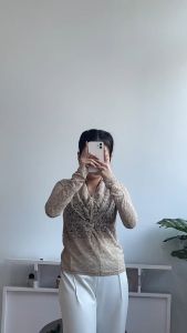 [Basica Moda] 2777 Atasan Top Baju Blouse Wanita Mexica Lace Twist Import