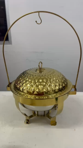 GVW Hanged Chafer Hanging Chafing Bekas Makanan Tray Bertutup Buffet Set Buffet Warmer Buffet Stand