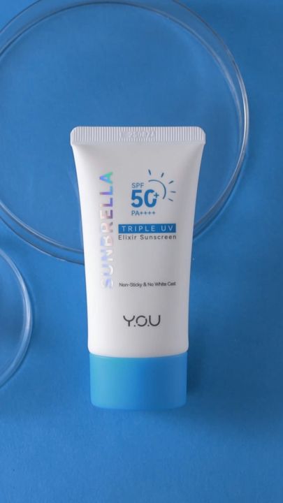 YOU Sunbrella Triple UV Elixir Sunscreen SPF 50+PA++++ UVA UVB Blue ...