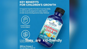 buy 1 get 1 Childrens DHA Omega-3 Drops Berry Flavor For Cognitive & Immune Support 60mL