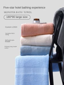 High quality pure cotton bath towel 180x90 thick household bathtub 2024 new pure cotton adult wrap towel enlarged towel