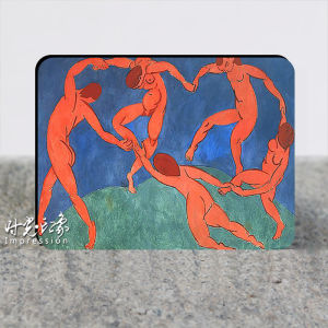 Matisse Matisse ของตกแต่งภาพสีน้ำมันสติกเกอร์ติดตู้เย็นไอเดียสร้างสรรค์สำหรับผู้หญิงที่สวมหมวกเต้นรำเปิดหน้าต่าง