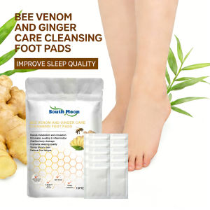 South Moon | Bee Venom Ginger Foot Pads Boost Metabolism Eliminate Swelling Relieve Foot Fatigue Improve Sleeping Quality Detox Foot Patches