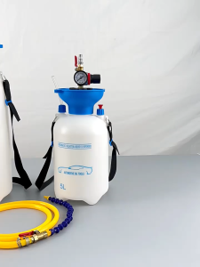 Pneumatic Oil Injector 5L/8L Gearbox ATF Transmission Fluid Filling Tool Air Powered with Hose & Adapters