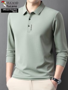 TUCANO | Mens Loose Collar Long Sleeve Polo Shirt Fall