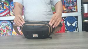Tas Pinggang Pria Waterproof Elbrus - Tas Selempang Cowok Anti Air Terbaru 2023 Bahan Bimo/Latex Tahan Air, Ukuran 34x11x9cm