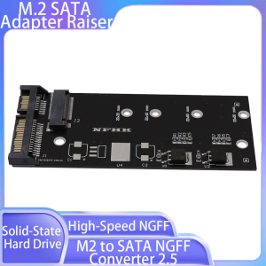 M.2 NGFF to SATA3 Hard Drive Adapter Card Stable/High-Speed NGFF Solid-State Hard Drive to 2.5 SATA M.2 SATA Adapter Raiser