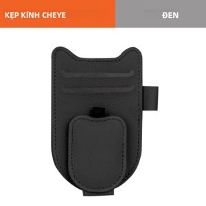 SEAMETAL Luxury Leatherette Car Sun Visor Kính Giữ Kính Từ Tính Móc Treo Kính Đa Năng Với Chức Năng Giữ Thẻ & Bút