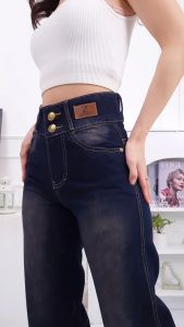 zf27 Celana Panjang jeans wanita cutbray kulot Size 28-35