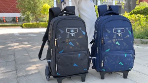 Ready Stock-6 Wheels Good Quality Trolley Luggage Bag Rolling Backpack School Bags Kids Luggage & Travel Bag - WB