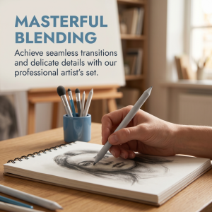 6Pcs Professional Sketching Blending Tools Set Charcoal & Pencil Drawing Smudge Stumps for Shading Detailing & Highlighting