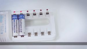 BISA COD - Doublepow Charger AA AAA 6 slot + 6 PCS Baterai Recharge AA DB-B06