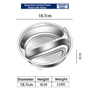 BAICHANG | Food Grade 304 Stainless Steel Steam Tray Food Separator
