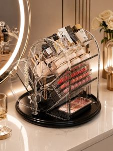 MEIZHUFU | Luxurious High-End Rotatable Makeup Organizer