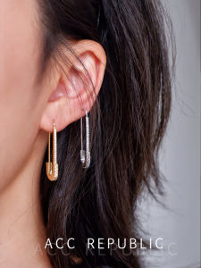 INS Fashion Pin Clip Ear Studs Niche Design French Refined Grace Creative Cold Earrings Fashion