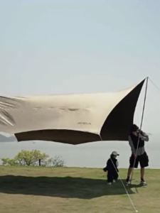 【10 layers thickened】 Flysheet Waterproof Canopy Tent Sunshade Ultralight UV Camping Tent Flysheet Waterproof