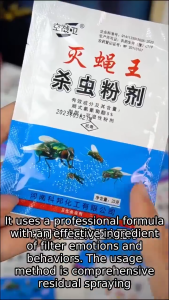 25g Fly Killer Powder Mix With Water Fast Action Fly Bait Pest Control Insecticide Home Farm Use
